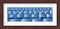 Framed Empty blue seats in a stadium, Soldier Field, Chicago, Illinois, USA