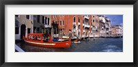 Framed Red Gondola, Grand Canal, Venice, Veneto, Italy
