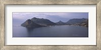 Framed Town surrounded by mountains, Hout Bay, Cape Town, Western Cape Province, Republic of South Africa