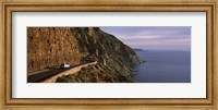 Framed Car on the mountainside road, Mt Chapman's Peak, Cape Town, Western Cape Province, South Africa