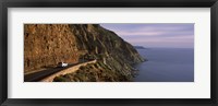Framed Car on the mountainside road, Mt Chapman's Peak, Cape Town, Western Cape Province, South Africa