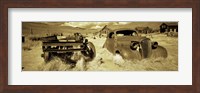 Framed Abandoned car in a ghost town, Bodie Ghost Town, Mono County, California, USA