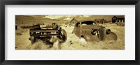 Framed Abandoned car in a ghost town, Bodie Ghost Town, Mono County, California, USA