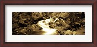 Framed Stream flowing through rocks, Lee Vining Creek, Lee Vining, Mono County, California, USA
