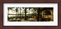 Framed Restaurant surrounded with palm trees, Pilipan Restaurant, Watamu, Coast Province, Kenya