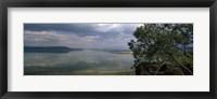 Framed Reflection of clouds in water, Lake Nakuru, Great Rift Valley, Lake Nakuru National Park, Kenya