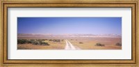 Framed Dirt road passing through a landscape, Carrizo Plain, San Luis Obispo County, California, USA
