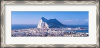 Framed City with a cliff in the background, Rock Of Gibraltar, Gibraltar, Spain