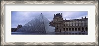 Framed Pyramid in front of a museum, Louvre Pyramid, Musee Du Louvre, Paris, France