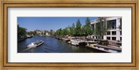 Framed Opera house at the waterfront, Amstel River, Stopera, Amsterdam, Netherlands