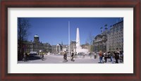 Framed Group of people at a town square, Dam Square, Amsterdam, Netherlands