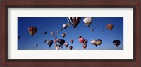 Framed Hot air balloons floating in sky, Albuquerque International Balloon Fiesta, Albuquerque, Bernalillo County, New Mexico, USA