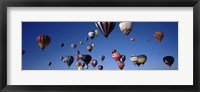 Framed Hot air balloons floating in sky, Albuquerque International Balloon Fiesta, Albuquerque, Bernalillo County, New Mexico, USA