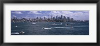 Framed Boats in the sea, Sydney Harbor, Sydney, New South Wales, Australia