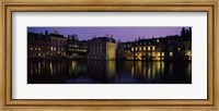 Framed Buildings at the waterfront, Binnenhof, The Hague, South Holland, Netherlands