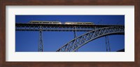 Framed Low angle view of a bridge, Dom Luis I Bridge, Duoro River, Porto, Portugal