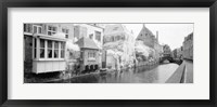 Framed Houses along a channel, Bruges, West Flanders, Belgium