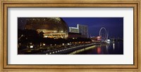 Framed Concert hall at the waterfront, Esplanade Theater, The Singapore Flyer, Singapore River, Singapore