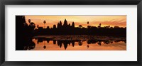 Framed Silhouette of a temple, Angkor Wat, Angkor, Cambodia