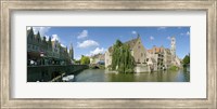 Framed Rozenhoedkaai, Bruges, West Flanders, Belgium