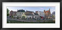 Framed Buildings at the waterfront, Bruges, West Flanders, Belgium