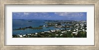 Framed Buildings along a coastline, Bermuda