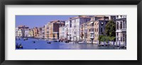 Framed Gondolas passing buildings along a canal, Grand Canal, Venice, Italy