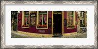 Framed Facade of a restaurant, Patershol, Ghent, East Flanders, Flemish Region, Belgium