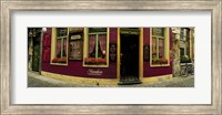 Framed Facade of a restaurant, Patershol, Ghent, East Flanders, Flemish Region, Belgium