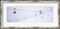Framed Ski lifts in a ski resort, Arlberg, St. Anton, Austria