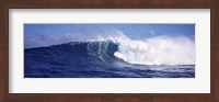 Framed Rough waves in the sea, Tahiti, French Polynesia