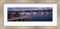 Framed Boats in the sea, Bass Harbor, Hancock County, Maine, USA