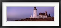 Framed Lighthouse on the coast, Pemaquid Point Lighthouse built 1827, Bristol, Lincoln County, Maine