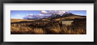 Framed Fence with mountains in the background, Colorado