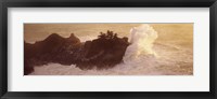 Framed High angle view of waves breaking at the coast, Big Sur, California, USA