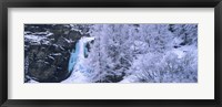 Framed High angle view of a frozen waterfall, Valais Canton, Switzerland