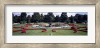 Framed Fountain in a garden, Belvedere Garden, Vienna, Austria