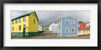 Framed Buildings along a street, Akureyri, Iceland