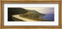 Framed Bridge at the coast, Bixby Bridge, Big Sur, Monterey County, California, USA