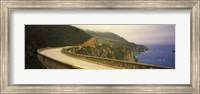 Framed Bridge at the coast, Bixby Bridge, Big Sur, Monterey County, California, USA