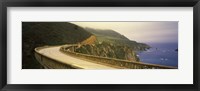 Framed Bridge at the coast, Bixby Bridge, Big Sur, Monterey County, California, USA