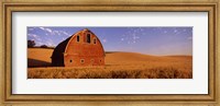 Framed Old barn in a wheat field, Palouse, Whitman County, Washington State