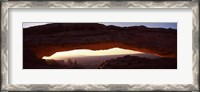 Framed Natural arch at sunrise, Mesa Arch, Canyonlands National Park, Utah