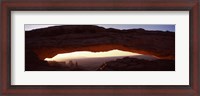 Framed Natural arch at sunrise, Mesa Arch, Canyonlands National Park, Utah