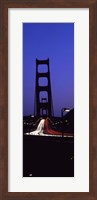 Framed Traffic on a suspension bridge, Golden Gate Bridge, San Francisco Bay, San Francisco, California, USA