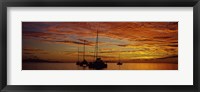 Framed Sailboats in the sea, Tahiti, French Polynesia