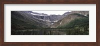 Framed Lake surrounded with mountains, Mountain Lake, US Glacier National Park, Montana, USA