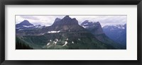 Framed Mountain range, US Glacier National Park, Montana, USA