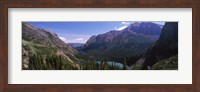 Framed Alpine Lake, US Glacier National Park, Montana