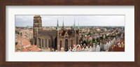 Framed Cathedral in a city, St. Mary's Church, Gdansk, Pomeranian Voivodeship, Poland